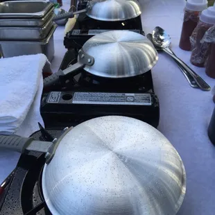 Live Saute Station for a Brunch Wedding Catering Event
