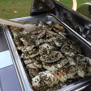 Fresh Furikake Monchong for a Wedding Buffet Catering