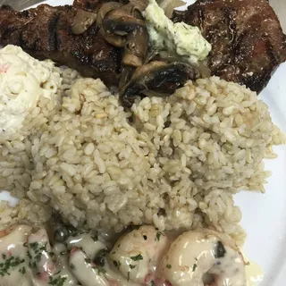 NY Steak and Shrimp Combo Plate
