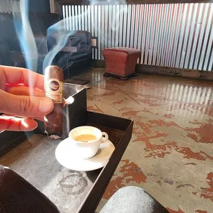 Padrón 1964 Anniversary Series, Cuban coffee and great atmosphere! What else can you ask for.