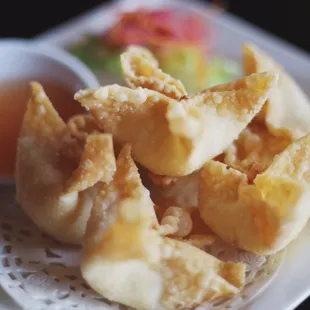 Crab Rangoon. Some of the best I&apos;ve had!