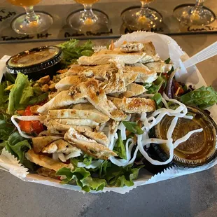 Bok Choy &amp; Napa Cabbage salad with chicken