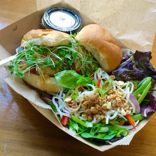 Pork Belly Sliders w/salad $11