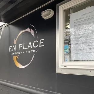 the entrance to the restaurant