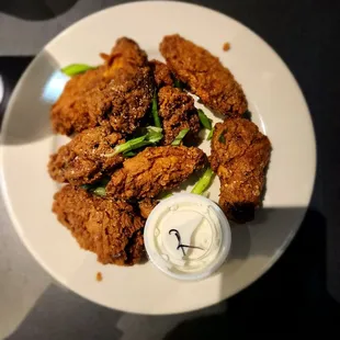 Lemon pepper fried wings