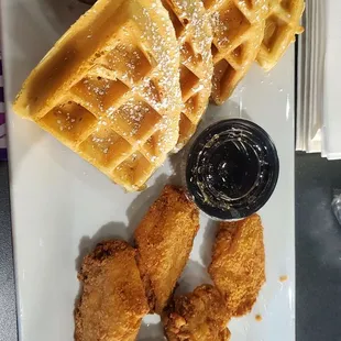 Chicken and Waffles (they didn&apos;t have Pancakes offered this day)