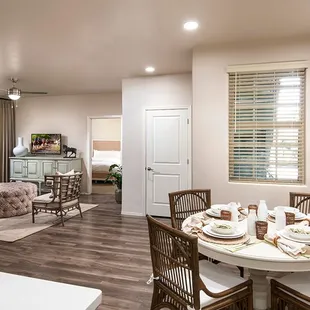 2 Bedroom dining area.