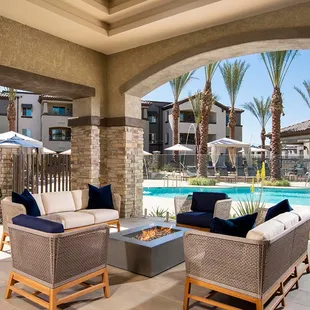 Clubhouse exterior lounge area.