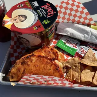 Birria Ramen with 2 Quesabirria