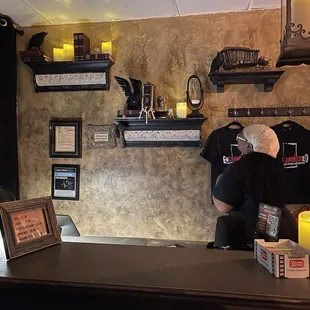 Merchandise counter after finishing the hour