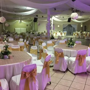 Interior set up for one of our events.