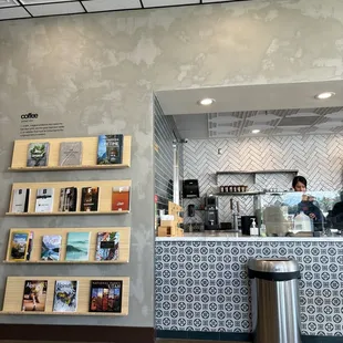 Cute little library inside the shop