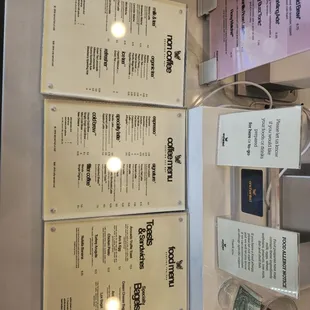 Menu as of June 2024