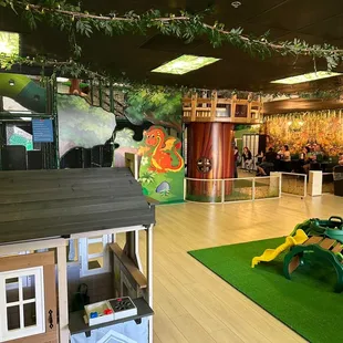 Indoor playground, fun for kids. Imaginative play.