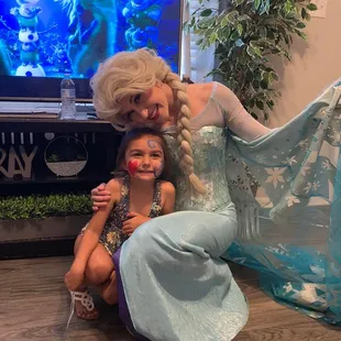 Birthday girl Grayce and Elsa!