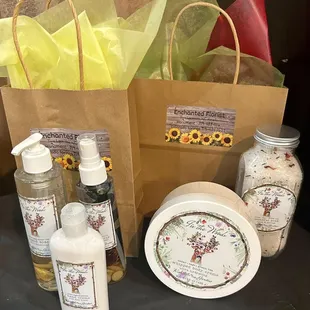 Beautiful gift products to add to your floral gift.