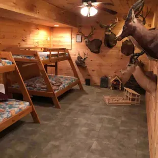 Basement bunkroom