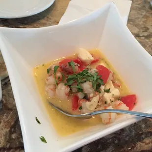 Sautéed shrimp with feta at Mizner's