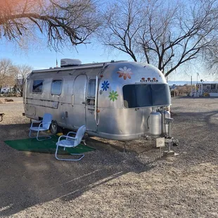 Vintage trailers on display