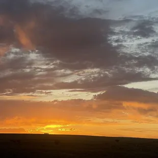 Beautiful sunset from park