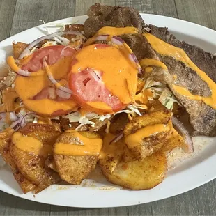 Enchiladas Michoacanas con bistec