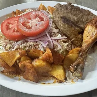 Enchiladas Michoacan's Style with Chicken and Steak