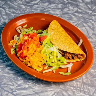 a plate of mexican food