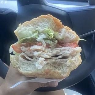 Turkey breast sandwich with no cheese