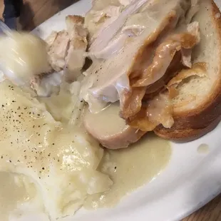 Hot Open Face Turkey Sandwich