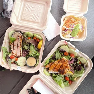 Swordfish Salad and Halibut Salad