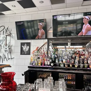 Bar view with TVs