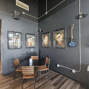 Low top table wheelchair accessible. They'd since this added another low top table that can seat 8