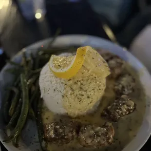 Bacon wrapped shrimp was perfect