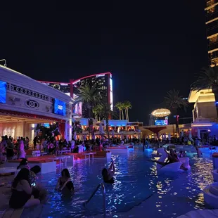 a pool with people in it