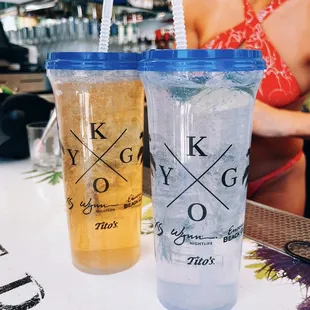 Red Bull &amp; tequila + Vodka soda / $150 (?)