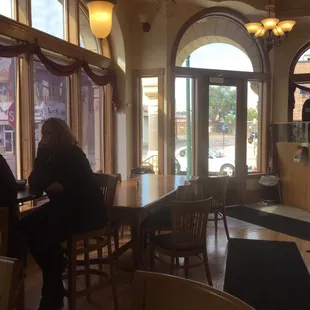 I love to sit in the Encore Coffee Cafe and watch the traffic on Main Street.