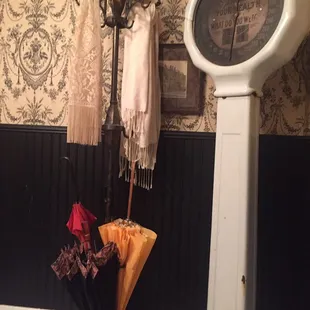 The bathroom in the Encore Coffee Cafe is like being in a museum.