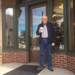 I stopped in St. James, MN, today for a visit to the Encore Coffee Cafe.  It is in an old remodeled bank building.