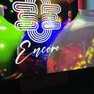 the logo on a large screen