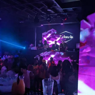 a group of people at a party