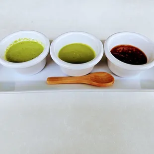 Hand crafted, delicious salsas! Spicy, mild and cilantro garlic