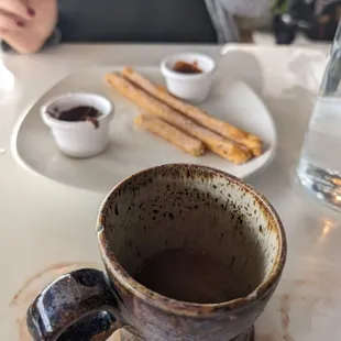 Churros and Mex Hot chocolate