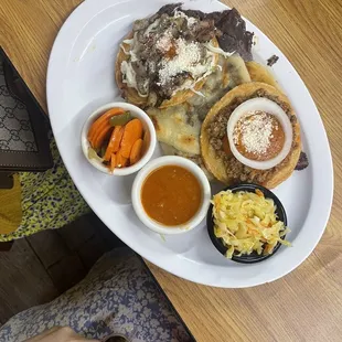 a plate of food on a table