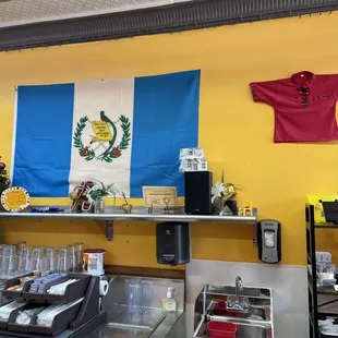 a mexican flag on the wall