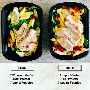 We offer different portions of meals to help you reach your fitness goals!
