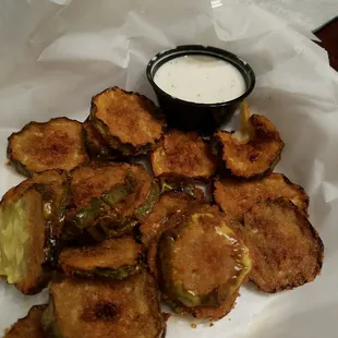 got fried pickles from the end zone and they r over cooked &amp; soggy. Very disappointed. the traditional mild wings I got were great!