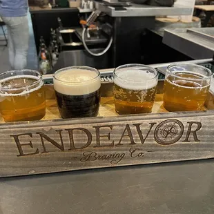 Beer flight. Price by beer