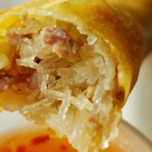 the inside of a pastry