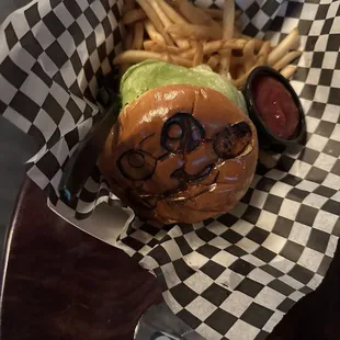 Friday night @freddys burgers for the kids - get em while they are hot!