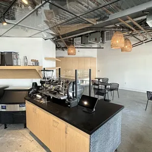 the interior of a coffee shop